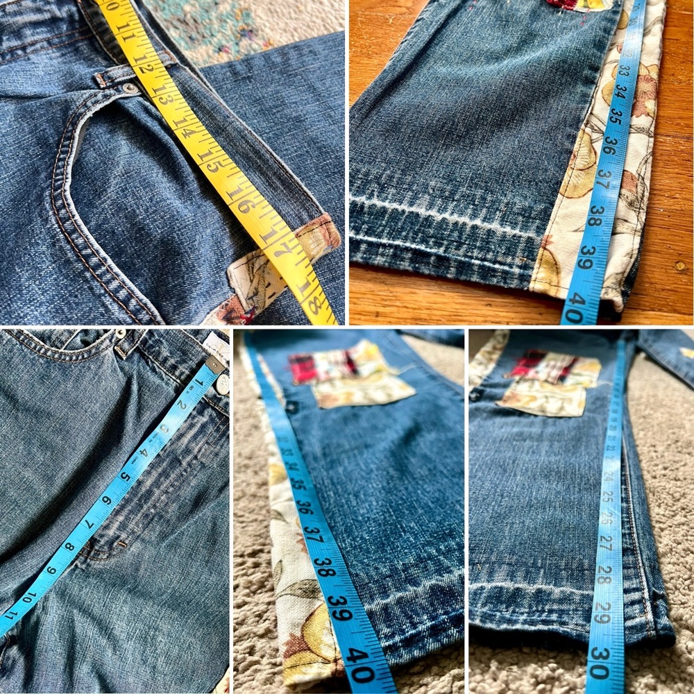 Floral Upcycled Patchwork Denim - image 3